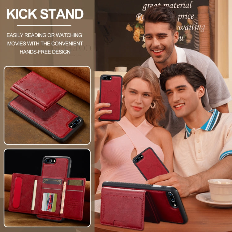 For iPhone 8 Plus / 7 Plus LC.IMEEKE L5 Series Detachable RFID Card Bag Magsafe Phone Case