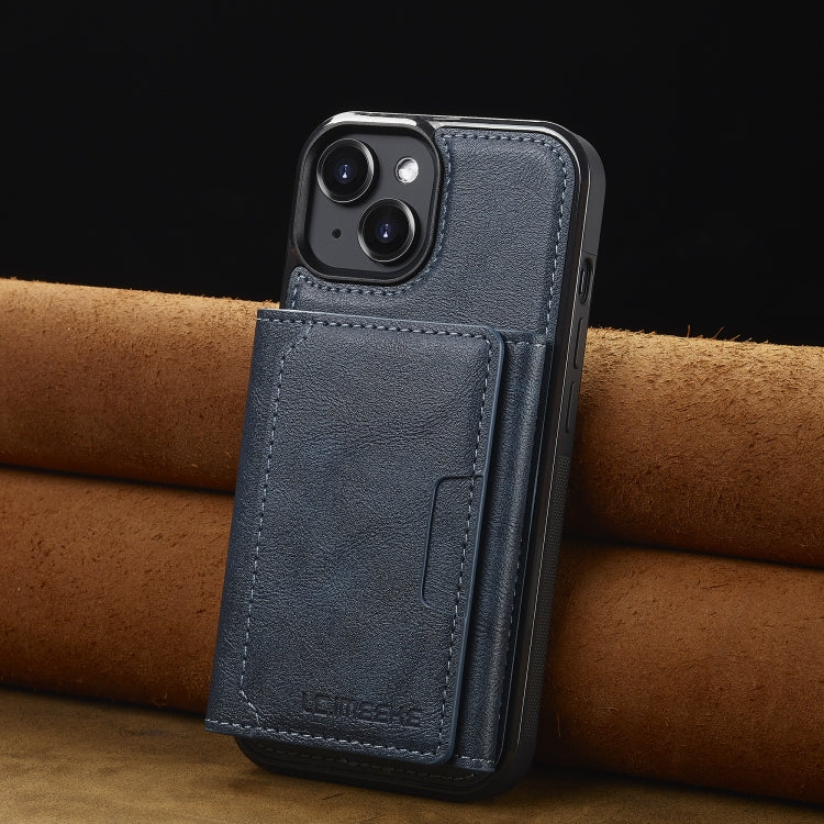 For iPhone 15 LC.IMEEKE L5 Series Detachable RFID Card Bag Magsafe Phone Case