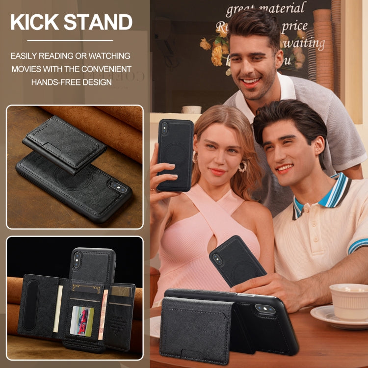 For iPhone XR LC.IMEEKE L5 Series Detachable RFID Card Bag Magsafe Phone Case