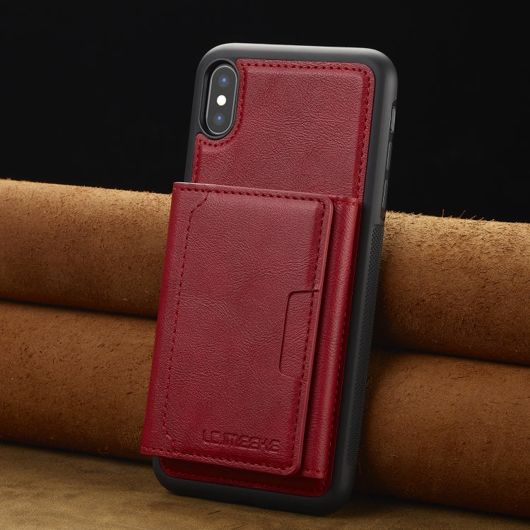 For iPhone XR LC.IMEEKE L5 Series Detachable RFID Card Bag Magsafe Phone Case