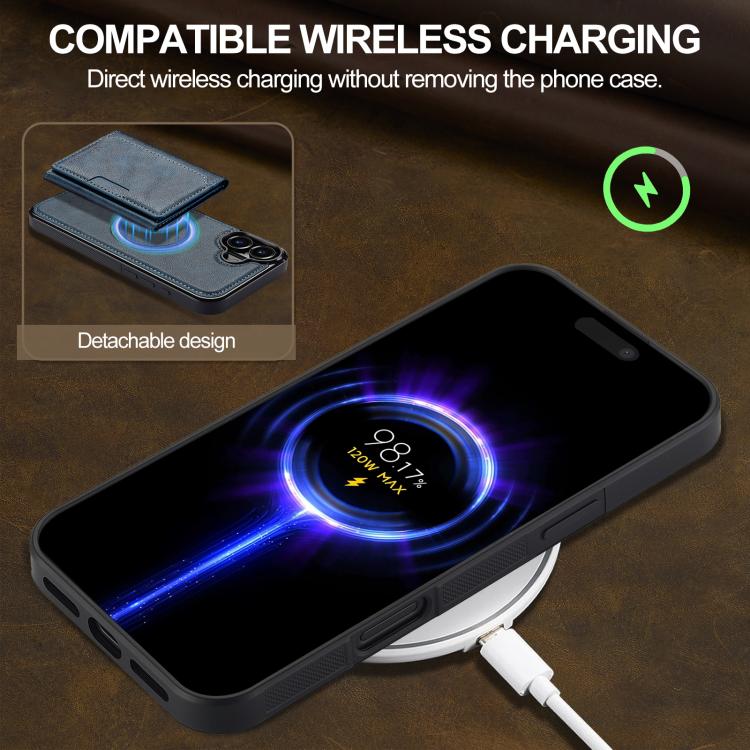 For iPhone 17 LC.IMEEKE L5 Series Detachable RFID Card Bag Magsafe Phone Case