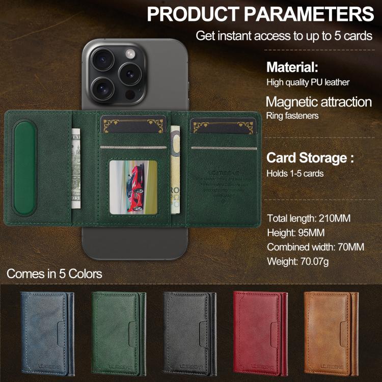 For iPhone 17 LC.IMEEKE L5 Series Detachable RFID Card Bag Magsafe Phone Case