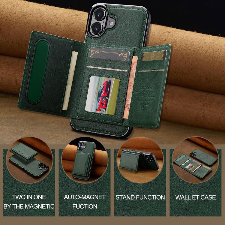 For iPhone 17 LC.IMEEKE L5 Series Detachable RFID Card Bag Magsafe Phone Case