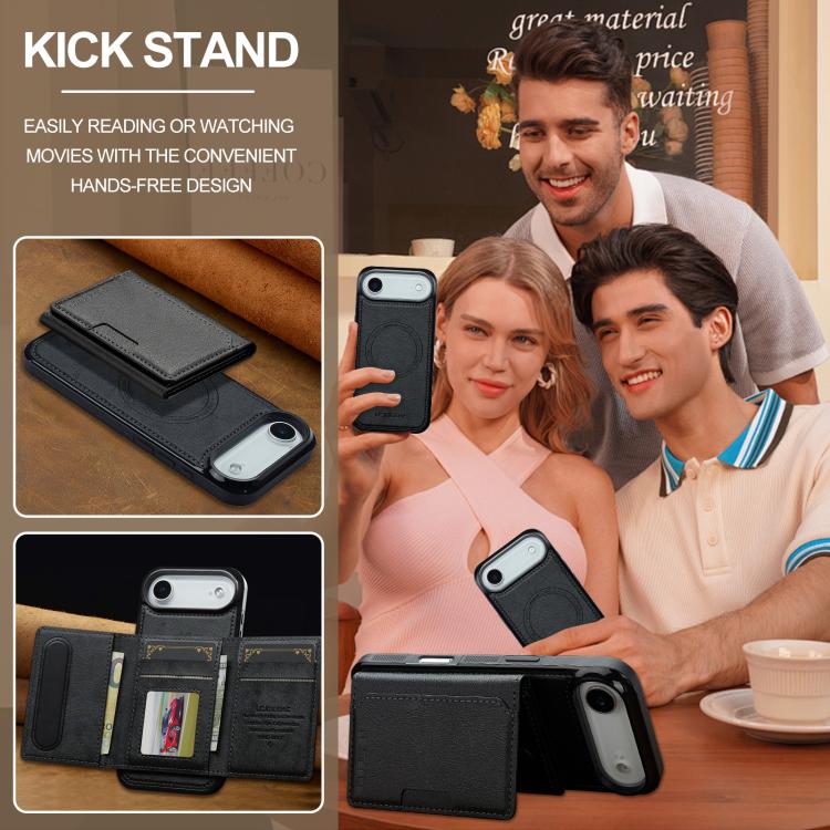 For iPhone Air LC.IMEEKE L5 Series Detachable RFID Card Bag Magsafe Phone Case