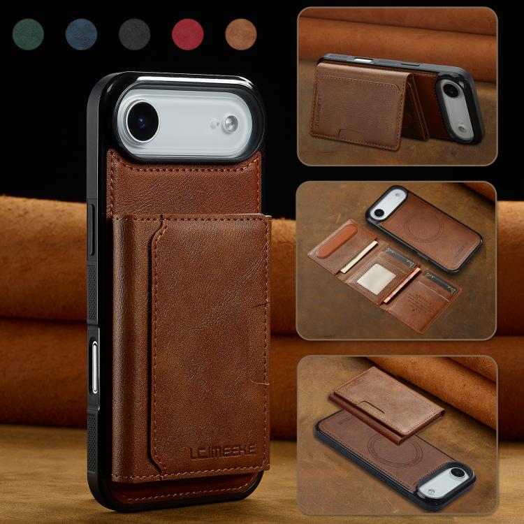 For iPhone Air LC.IMEEKE L5 Series Detachable RFID Card Bag Magsafe Phone Case