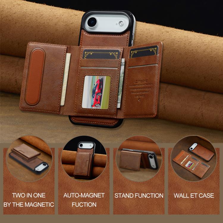 For iPhone Air LC.IMEEKE L5 Series Detachable RFID Card Bag Magsafe Phone Case