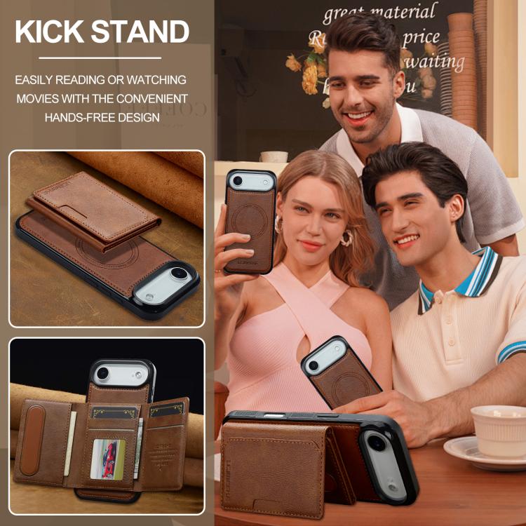 For iPhone Air LC.IMEEKE L5 Series Detachable RFID Card Bag Magsafe Phone Case