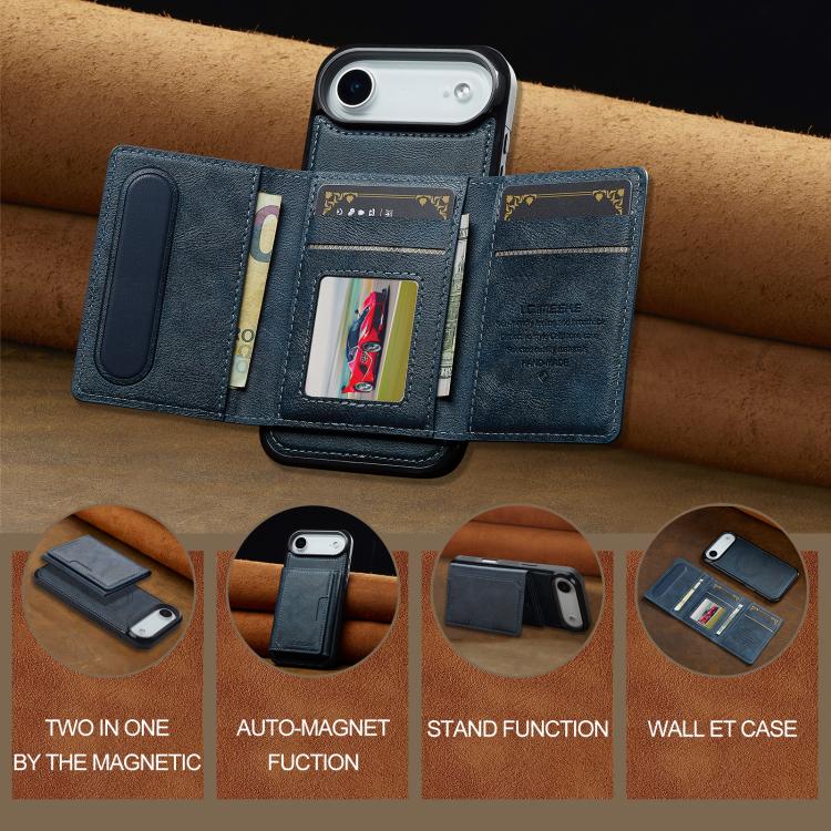 For iPhone Air LC.IMEEKE L5 Series Detachable RFID Card Bag Magsafe Phone Case