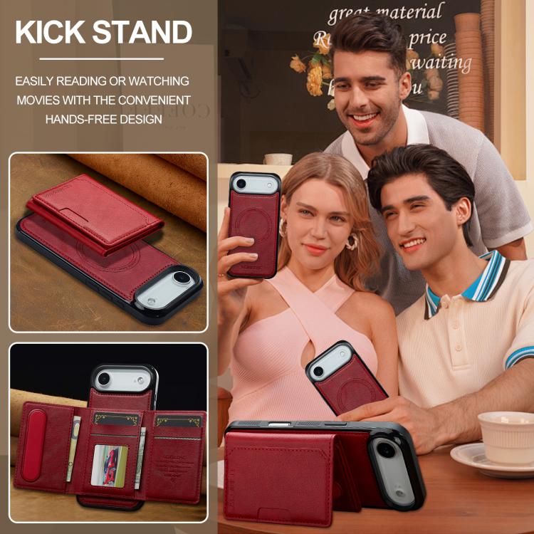 For iPhone Air LC.IMEEKE L5 Series Detachable RFID Card Bag Magsafe Phone Case
