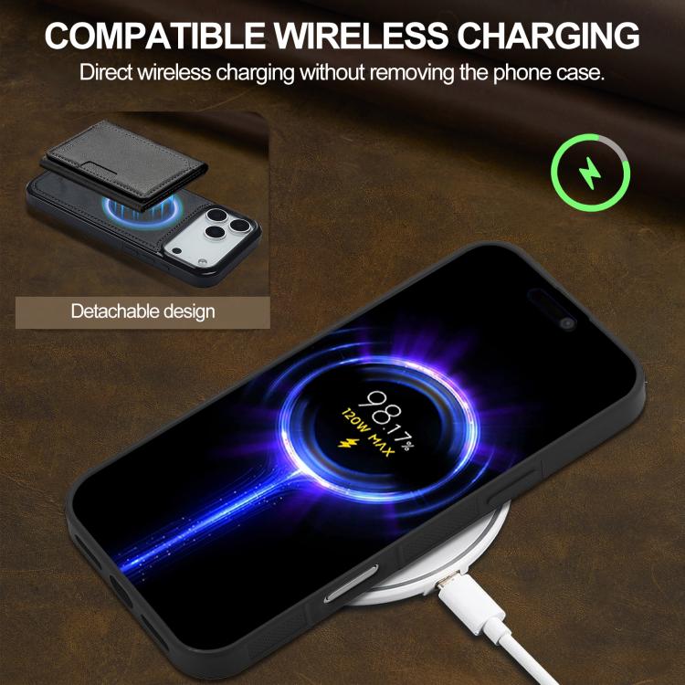 For iPhone 17 Pro Max LC.IMEEKE L5 Series Detachable RFID Card Bag Magsafe Phone Case