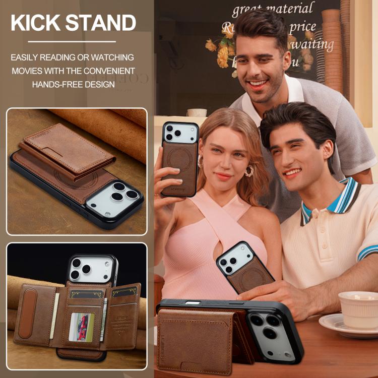 For iPhone 17 Pro Max LC.IMEEKE L5 Series Detachable RFID Card Bag Magsafe Phone Case