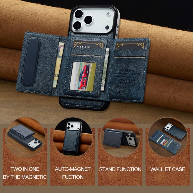 For iPhone 17 Pro Max LC.IMEEKE L5 Series Detachable RFID Card Bag Magsafe Phone Case