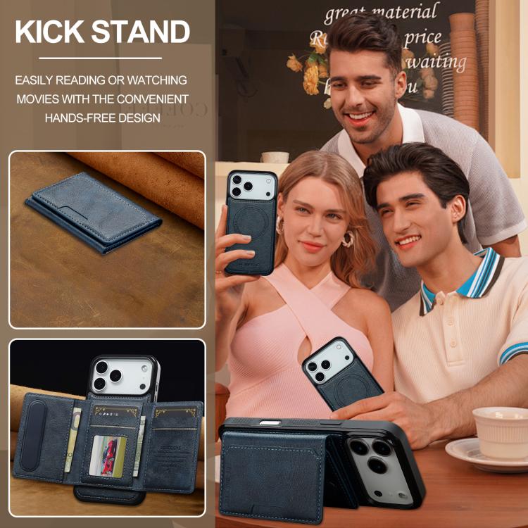 For iPhone 17 Pro Max LC.IMEEKE L5 Series Detachable RFID Card Bag Magsafe Phone Case
