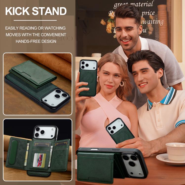 For iPhone 17 Pro Max LC.IMEEKE L5 Series Detachable RFID Card Bag Magsafe Phone Case