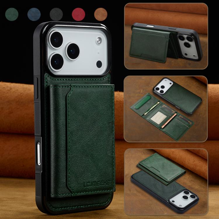 For iPhone 17 Pro Max LC.IMEEKE L5 Series Detachable RFID Card Bag Magsafe Phone Case