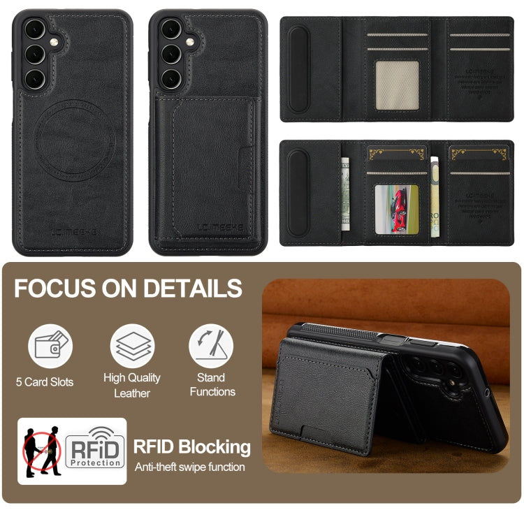 For Samsung Galaxy S24+ 5G LC.IMEEKE L5 Series Detachable RFID Card Bag Magsafe Phone Case