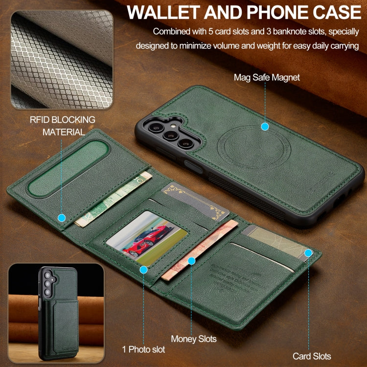 For Samsung Galaxy S24+ 5G LC.IMEEKE L5 Series Detachable RFID Card Bag Magsafe Phone Case
