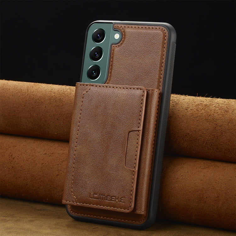 For Samsung Galaxy S22+ 5G LC.IMEEKE L5 Series Detachable RFID Card Bag Magsafe Phone Case