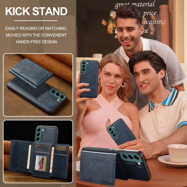 For Samsung Galaxy S22+ 5G LC.IMEEKE L5 Series Detachable RFID Card Bag Magsafe Phone Case
