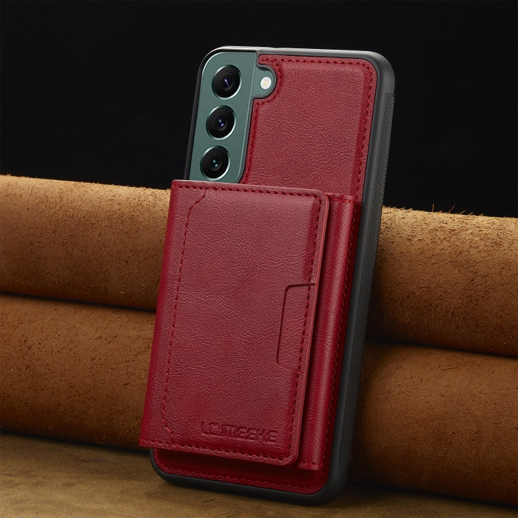 For Samsung Galaxy S22+ 5G LC.IMEEKE L5 Series Detachable RFID Card Bag Magsafe Phone Case