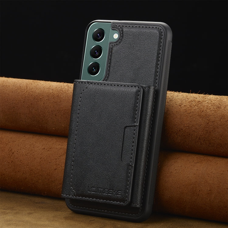 For Samsung Galaxy S21+ 5G LC.IMEEKE L5 Series Detachable RFID Card Bag Magsafe Phone Case