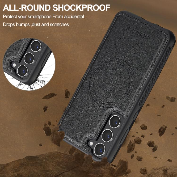 For Samsung Galaxy S25 5G LC.IMEEKE L5 Series Detachable RFID Card Bag Magsafe Phone Case