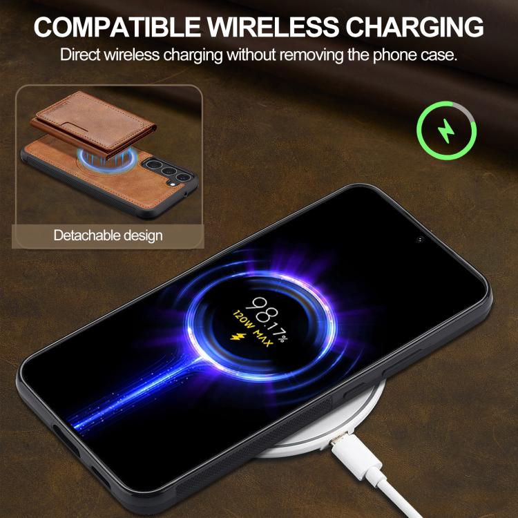For Samsung Galaxy S25 5G LC.IMEEKE L5 Series Detachable RFID Card Bag Magsafe Phone Case