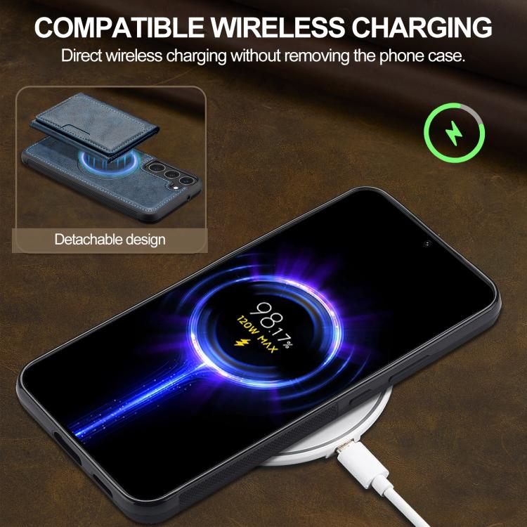 For Samsung Galaxy S25 5G LC.IMEEKE L5 Series Detachable RFID Card Bag Magsafe Phone Case
