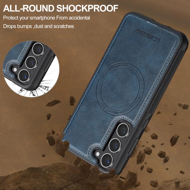 For Samsung Galaxy S25+ 5G LC.IMEEKE L5 Series Detachable RFID Card Bag Magsafe Phone Case