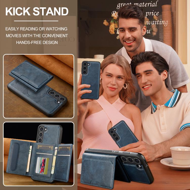 For Samsung Galaxy S25+ 5G LC.IMEEKE L5 Series Detachable RFID Card Bag Magsafe Phone Case
