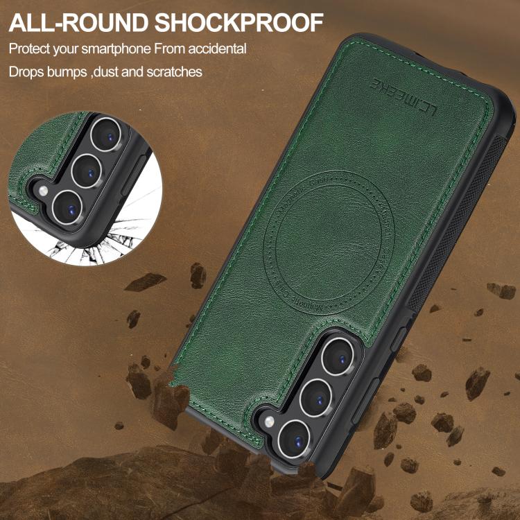 For Samsung Galaxy S25+ 5G LC.IMEEKE L5 Series Detachable RFID Card Bag Magsafe Phone Case