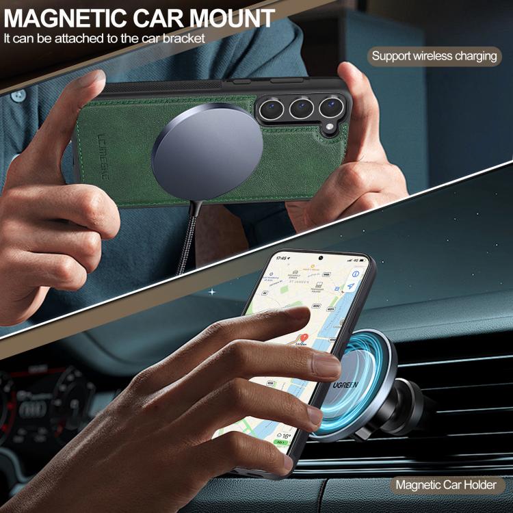 For Samsung Galaxy S25+ 5G LC.IMEEKE L5 Series Detachable RFID Card Bag Magsafe Phone Case