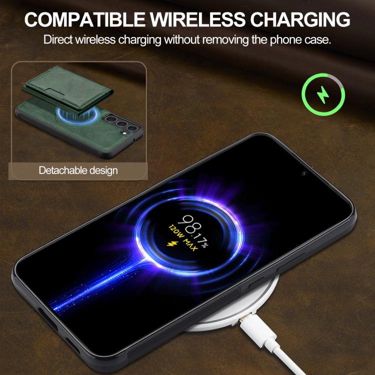 For Samsung Galaxy S25+ 5G LC.IMEEKE L5 Series Detachable RFID Card Bag Magsafe Phone Case