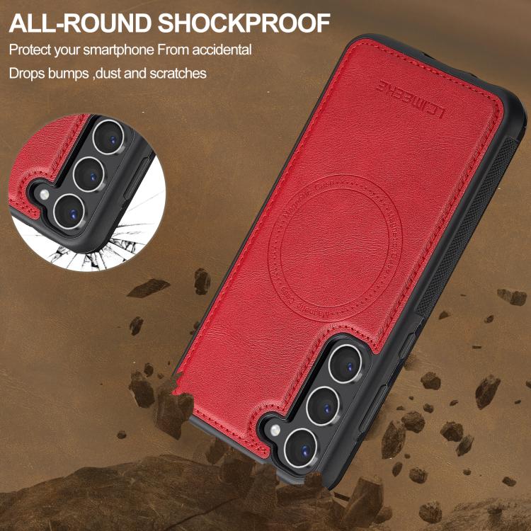 For Samsung Galaxy S25+ 5G LC.IMEEKE L5 Series Detachable RFID Card Bag Magsafe Phone Case