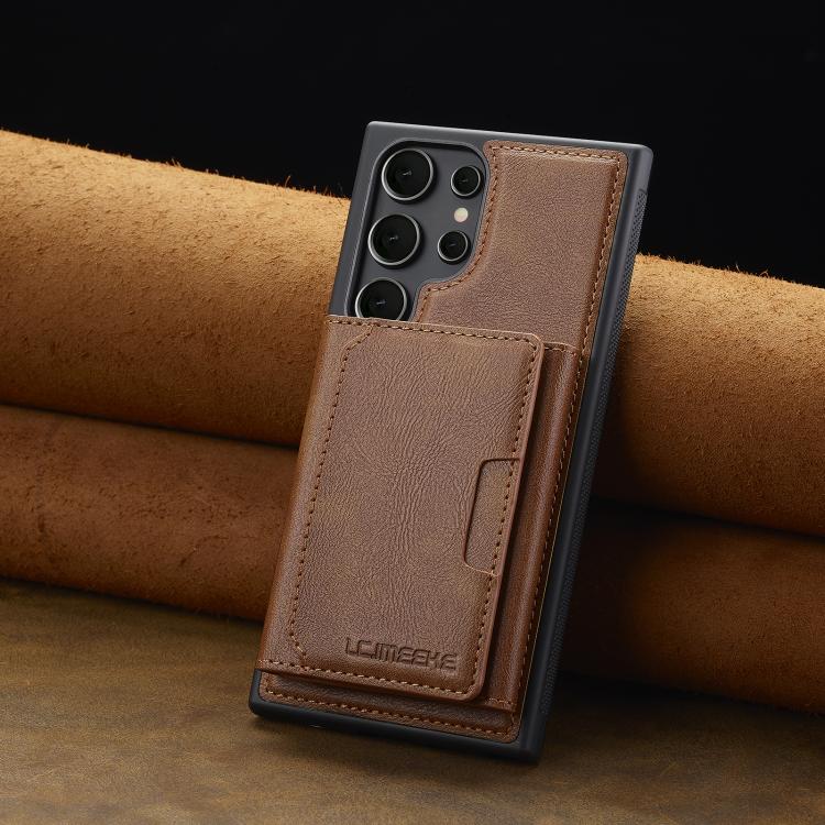 For Samsung Galaxy S25 Ultra 5G LC.IMEEKE L5 Series Detachable RFID Card Bag Magsafe Phone Case