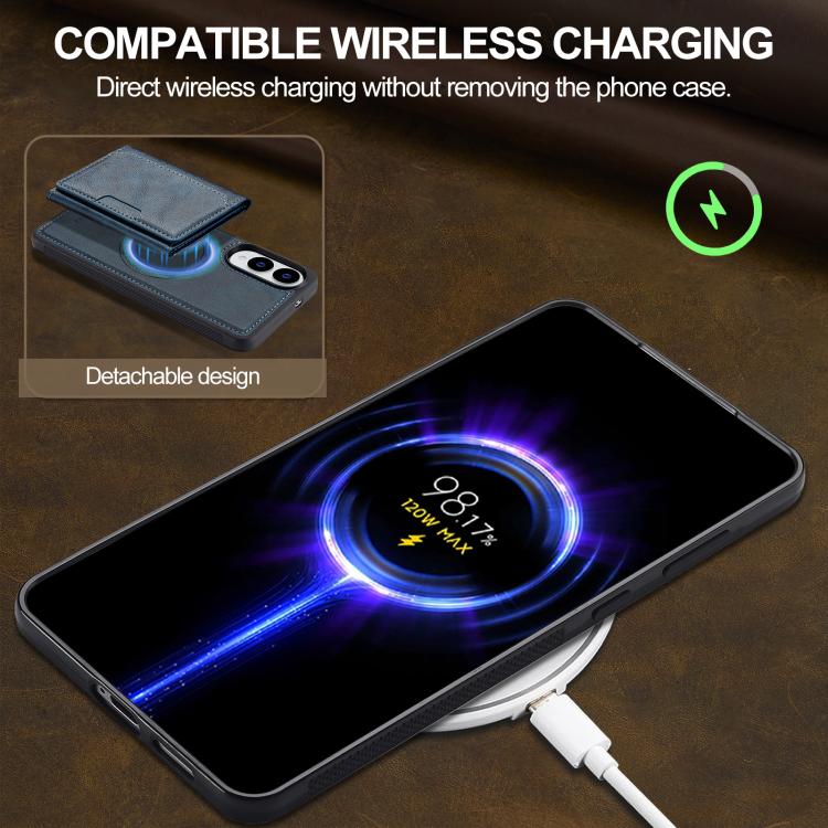 For Samsung Galaxy S25 Edge 5G LC.IMEEKE L5 Series Detachable RFID Card Bag Magsafe Phone Case