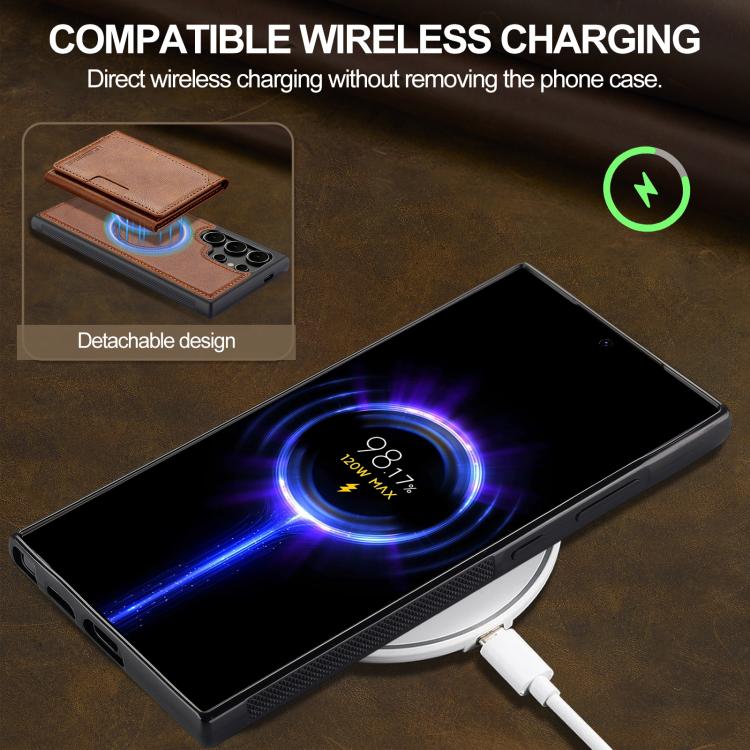 For Samsung Galaxy S26 Ultra 5G LC.IMEEKE L5 Series Detachable RFID Card Bag Magsafe Phone Case