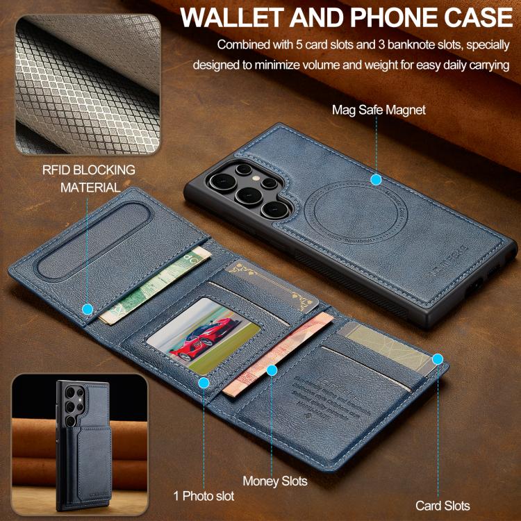 For Samsung Galaxy S26 Ultra 5G LC.IMEEKE L5 Series Detachable RFID Card Bag Magsafe Phone Case