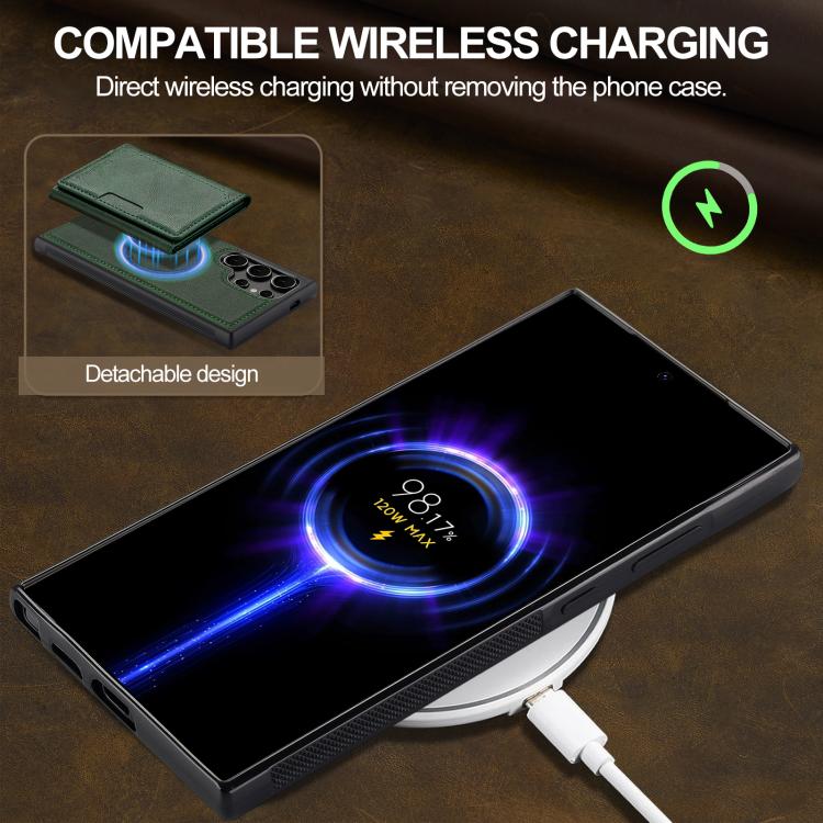 For Samsung Galaxy S26 Ultra 5G LC.IMEEKE L5 Series Detachable RFID Card Bag Magsafe Phone Case
