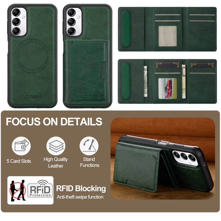 For Samsung Galaxy A14 5G / 4G LC.IMEEKE L5 Series Detachable RFID Card Bag Magsafe Phone Case