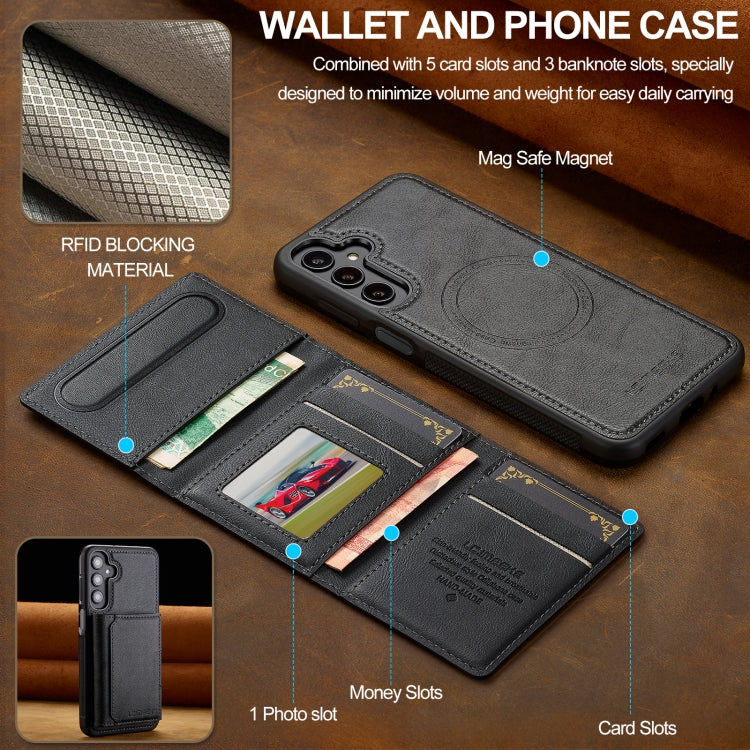 For Samsung Galaxy A16 5G LC.IMEEKE L5 Series Detachable RFID Card Bag Magsafe Phone Case