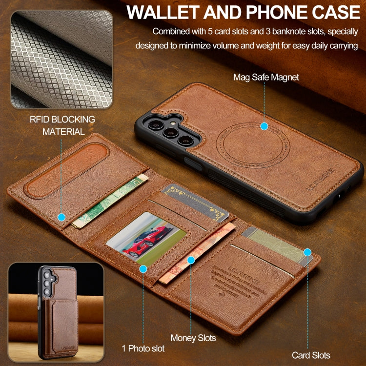 For Samsung Galaxy A16 5G LC.IMEEKE L5 Series Detachable RFID Card Bag Magsafe Phone Case