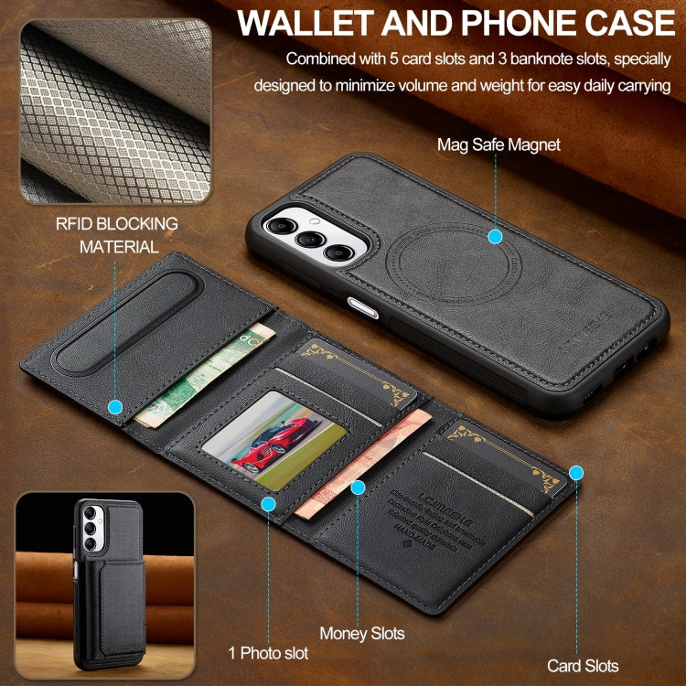 For Samsung Galaxy A34 5G LC.IMEEKE L5 Series Detachable RFID Card Bag Magsafe Phone Case