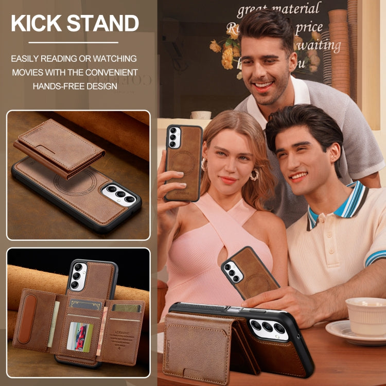 For Samsung Galaxy A34 5G LC.IMEEKE L5 Series Detachable RFID Card Bag Magsafe Phone Case