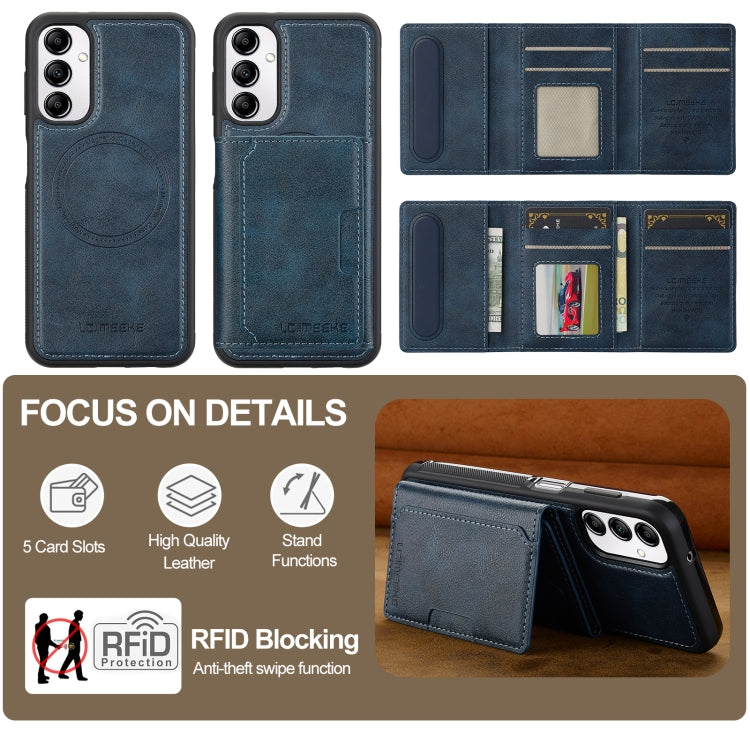 For Samsung Galaxy A34 5G LC.IMEEKE L5 Series Detachable RFID Card Bag Magsafe Phone Case