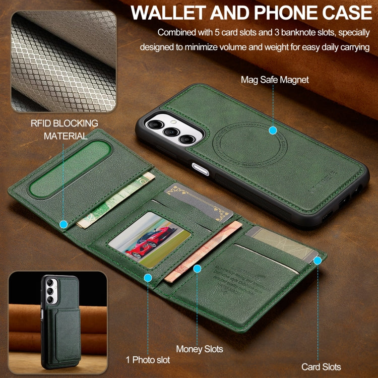 For Samsung Galaxy A34 5G LC.IMEEKE L5 Series Detachable RFID Card Bag Magsafe Phone Case