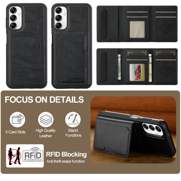 For Samsung Galaxy A54 5G LC.IMEEKE L5 Series Detachable RFID Card Bag Magsafe Phone Case