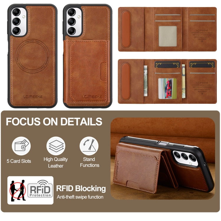 For Samsung Galaxy A54 5G LC.IMEEKE L5 Series Detachable RFID Card Bag Magsafe Phone Case