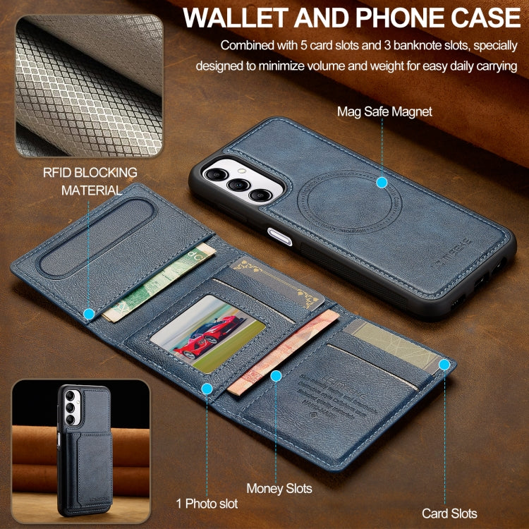 For Samsung Galaxy A54 5G LC.IMEEKE L5 Series Detachable RFID Card Bag Magsafe Phone Case