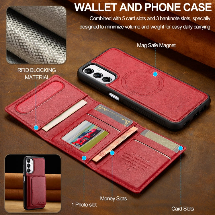 For Samsung Galaxy A54 5G LC.IMEEKE L5 Series Detachable RFID Card Bag Magsafe Phone Case